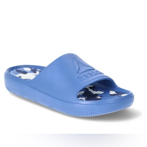 Reebok‎ Men’s Recovery blue Slides NWT size 12 - Picture 1 of 4